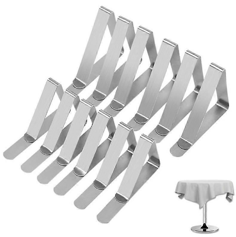 Tablecloth Clips 12 Packs Picnic Table Clips Stainless Steel Table Cloth Cover