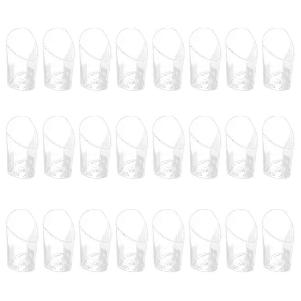 24pcs 80ml Transparent Bevel Tiramisu Cups Plastic Pudding Cup Disposable Dessert Container
