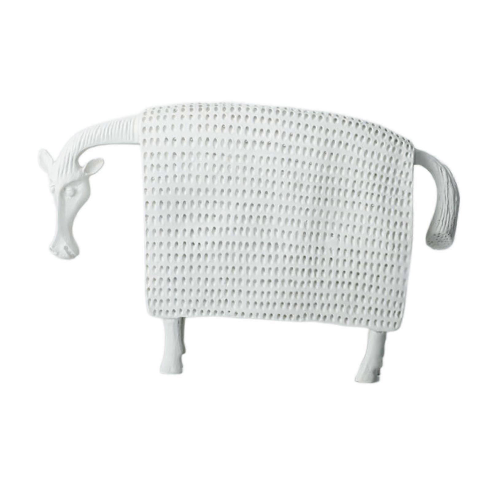 Animal Figurine Minimalist Collectible Ornament for Shelf Tabletop Bookshelf White