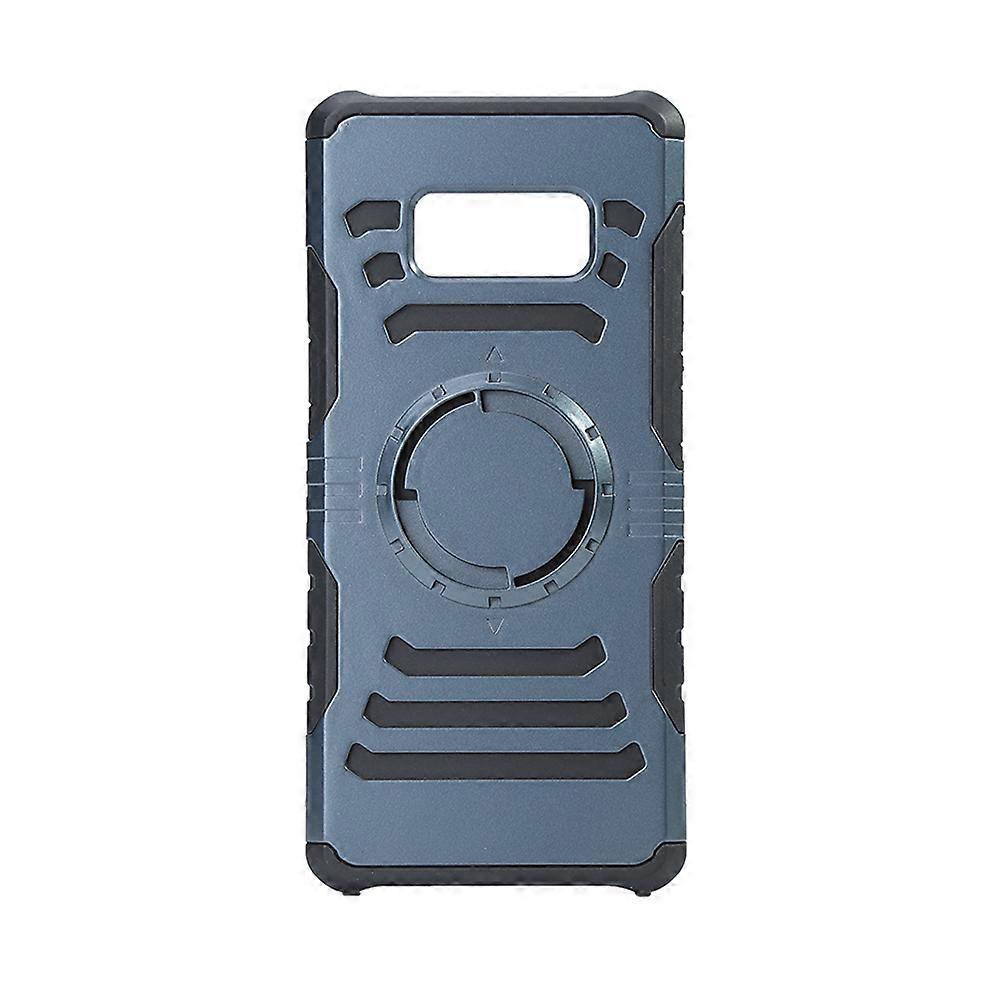 Phone PC + TPU Protective Case Cover Shell with Built-in Iron for Samsung S8 Navy