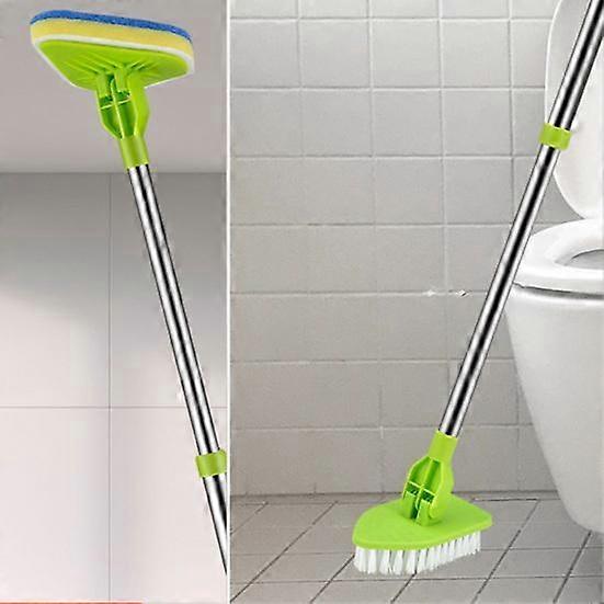 1 Set Cleaning Brush with Extendable Long Handle 3-in-1 Shower Tub Tile ...