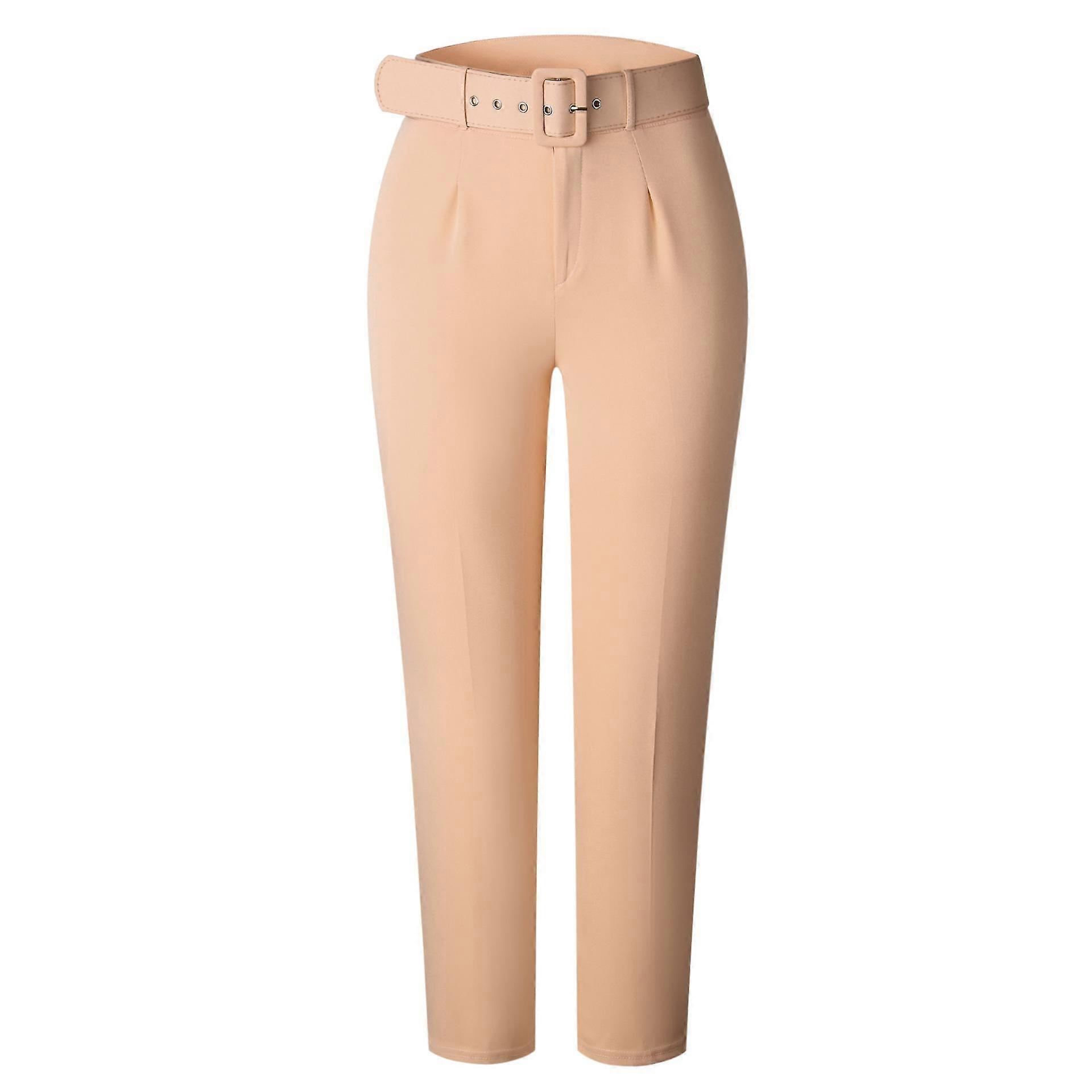 JKASHDK Women's Fashion Casual Solid Color Print Summer Spring High Waist Trousers Pants & Capris