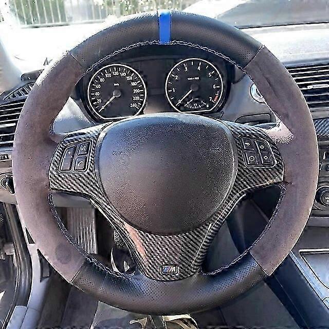 Customized Car Steering Wheel Cover Black Suede Steering Wheel Braid For BMW M Sport M3 E90 E91 E92 E93 E87 E81 E82 E88 X1 E84