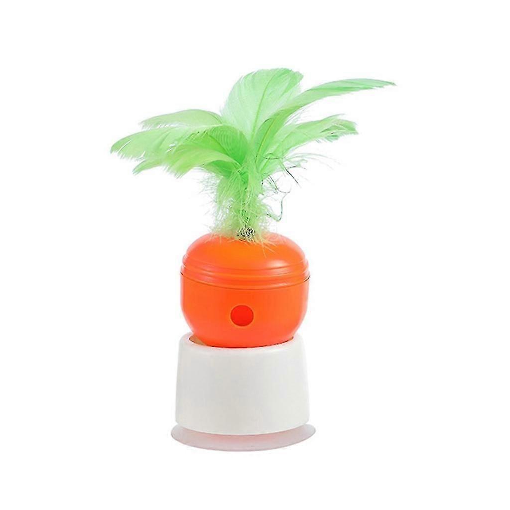Treat Dispensing Cat Toy Cat Spring Toy Cat Teaser Toy Suction Cup Feather Toy