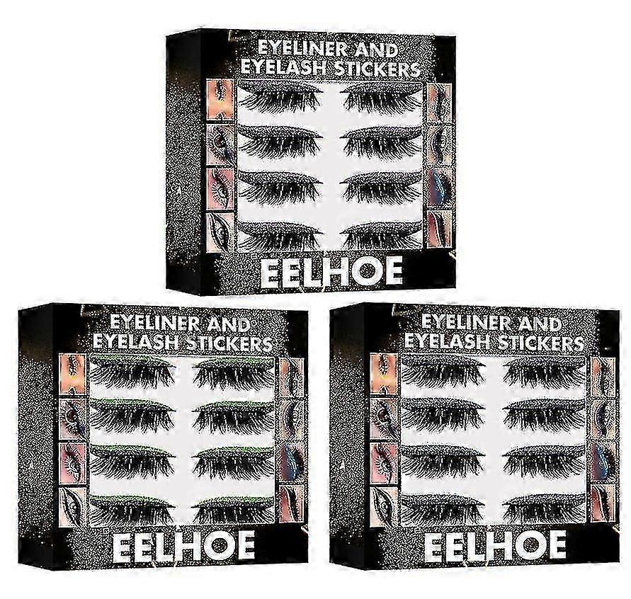 粘着性アイシャドウまつげステッカー7色キラキラアイライナー接着剤フリー粘着性つけまつげアイメイクアップステッカー