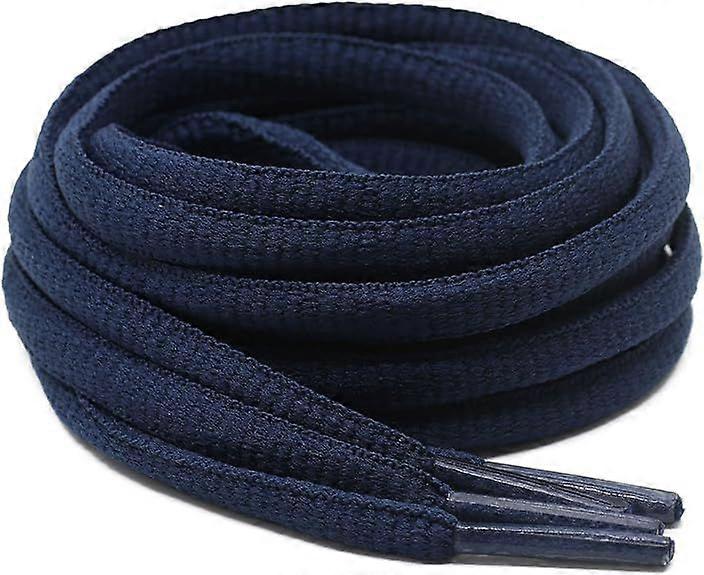 2 أزواج من أربطة الحذاء البيضاوية أربطة الحذاء الرياضية مناسبة للأحذية الرياضية / الجري ، والحبل مقاس واحدناري أزرق