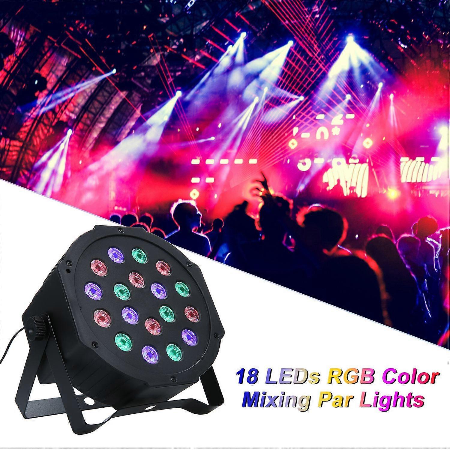 Shineslay 18 LEDs Par Lights RGB Color Mixing Stage Light 7 Kanal Unterstützung DMX512 Sound Activated A