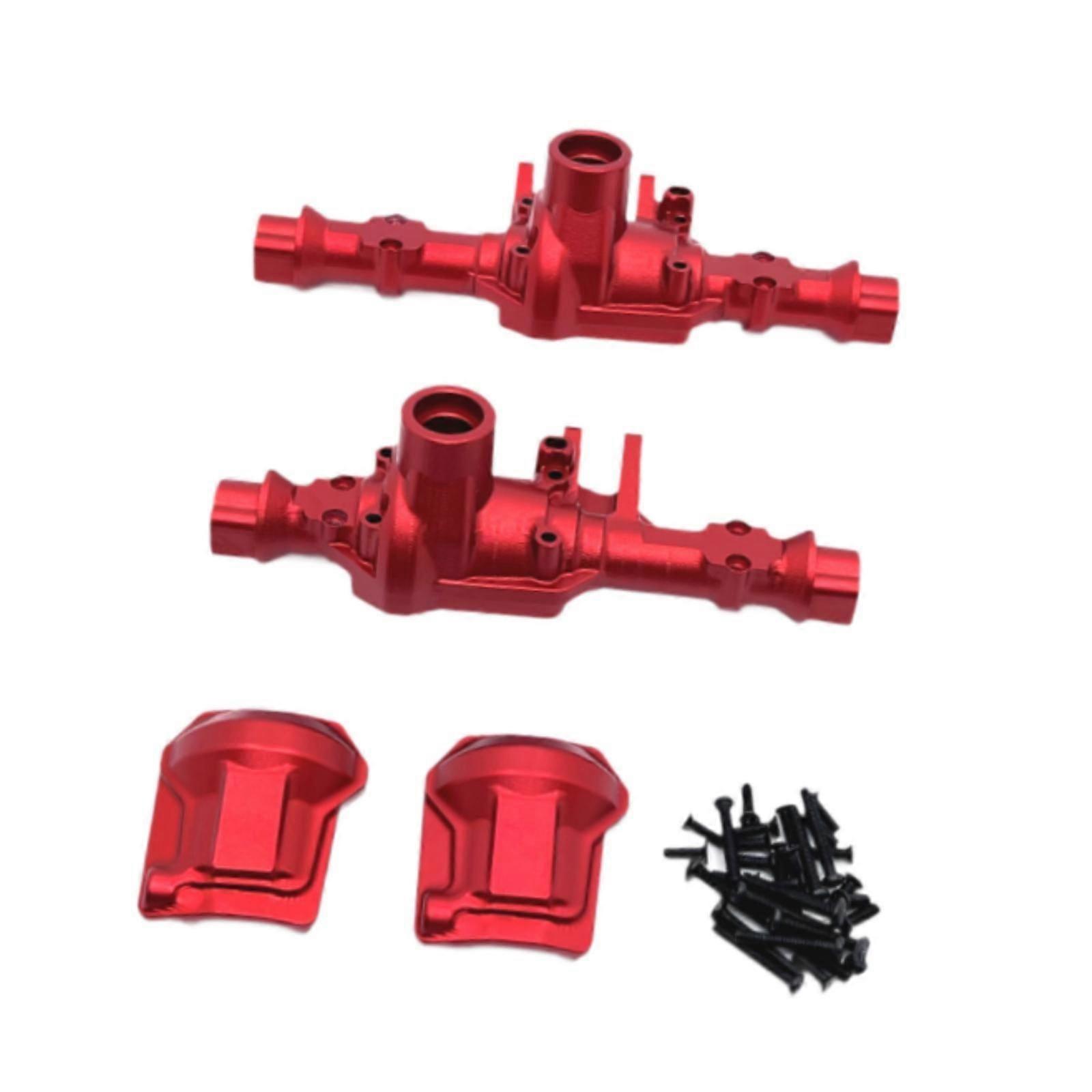 Front and Rear Axle Shell RC Model Vehicle Parts for R1002 R1001 1/10 Scale Red