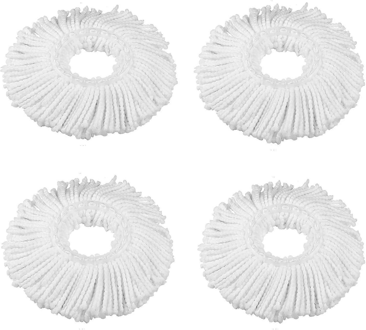 4pcs 360 Spin Mop Heads, Microfiber Spin Mop Replacement Head Refill Round Shape Mop Head