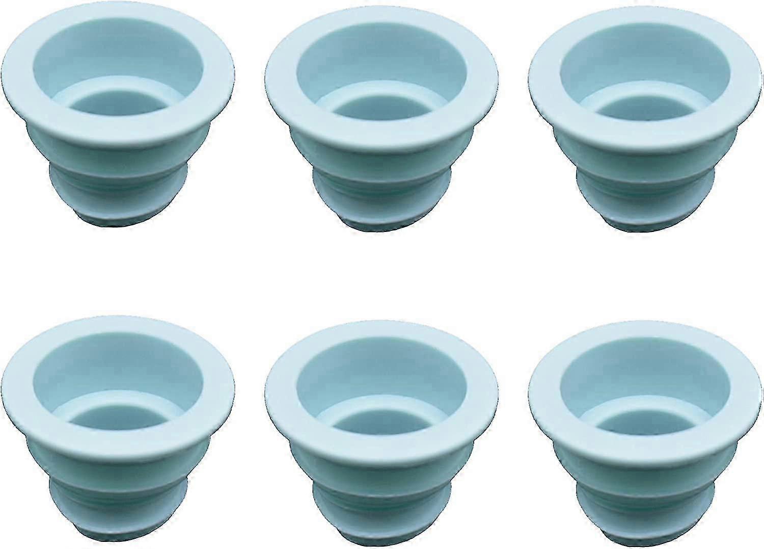 6 Pack Drain Pipe Seal Hose Silicone Plug,Sealing Plug (Blue)