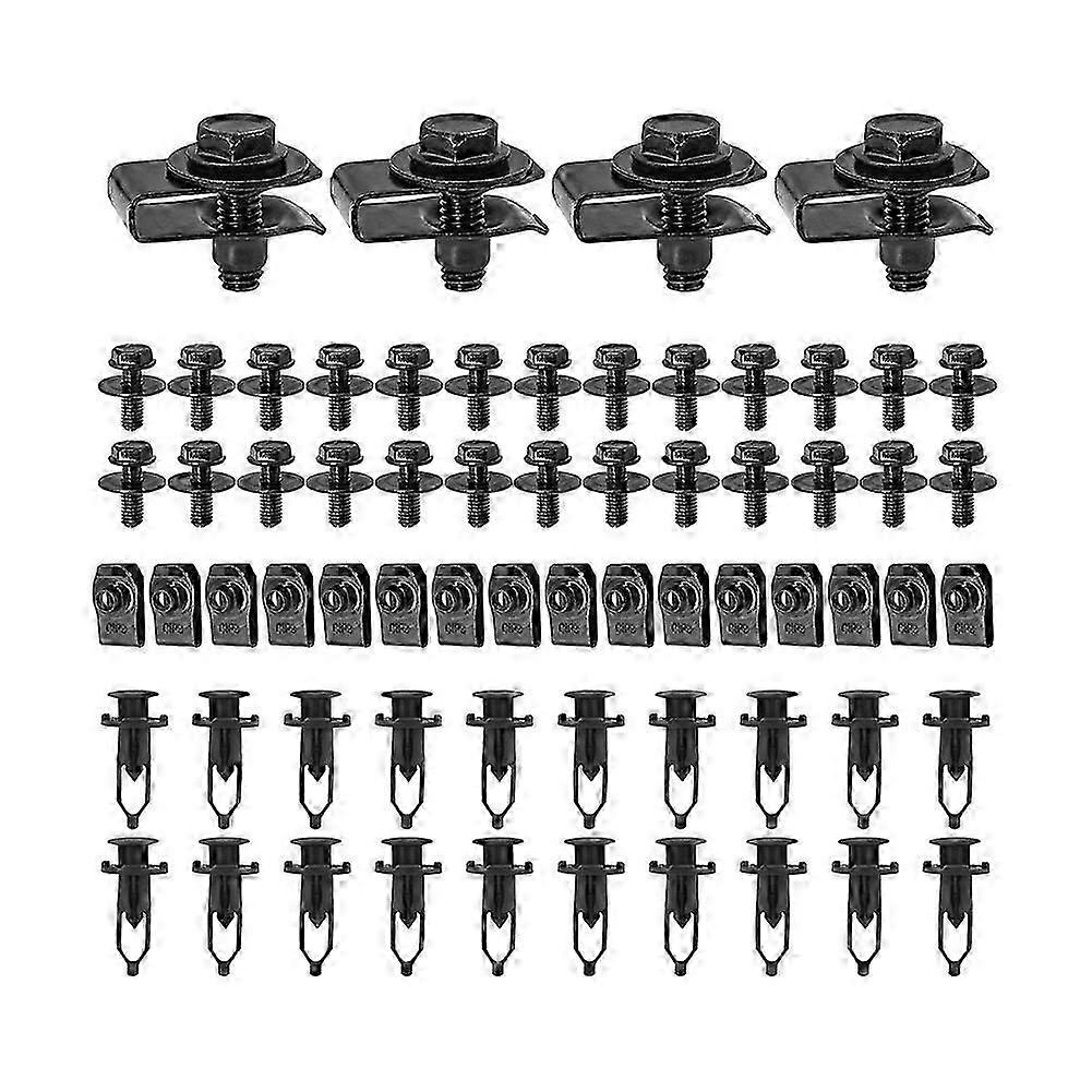 unique 70 PCS Engine Under Cover Splash Shield Guard Body Bolts, Universal Bumper Liner Push Fastener Rivet Clips