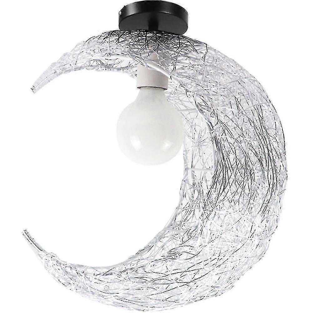 30cm220v E27*1 aluminum wire silver lamp without bulb