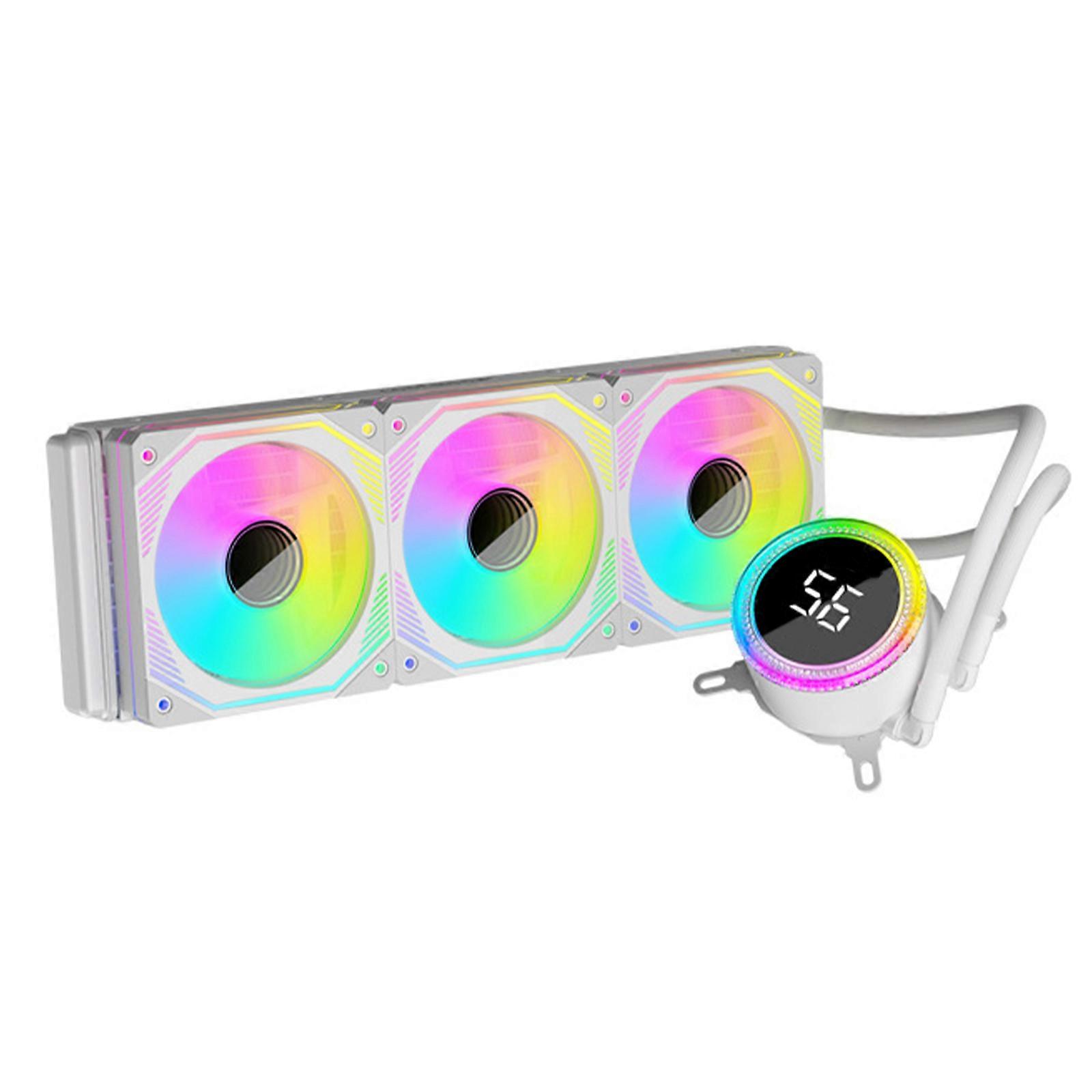 360mm Liquid CPU Lüfter ARGB PWM Lüfter, Wasserkühlung Lüfter für AM5 AM4 LGA1700/1200/115X Weiß