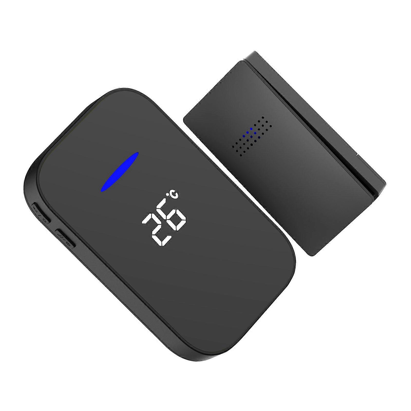 Waterproof Self-Powered Doorbell with Temperature Display, ABS