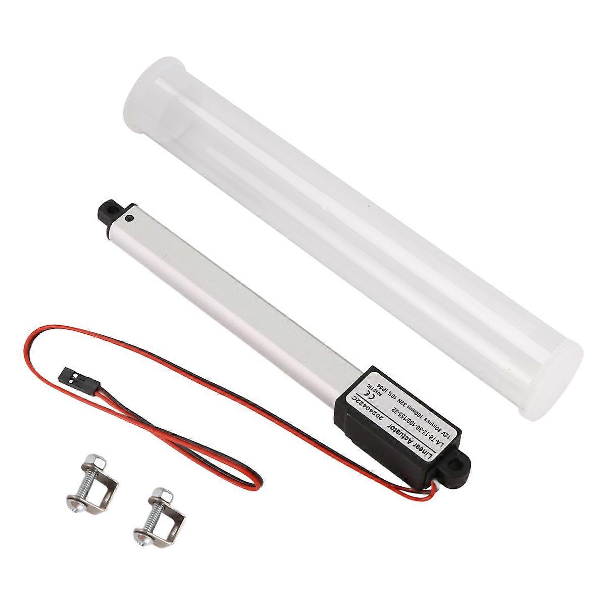 DC 12V Waterproof IP54 Mini Linear Actuator 100 mm Stroke Electric Linear Motor Window Opener 30 mm/