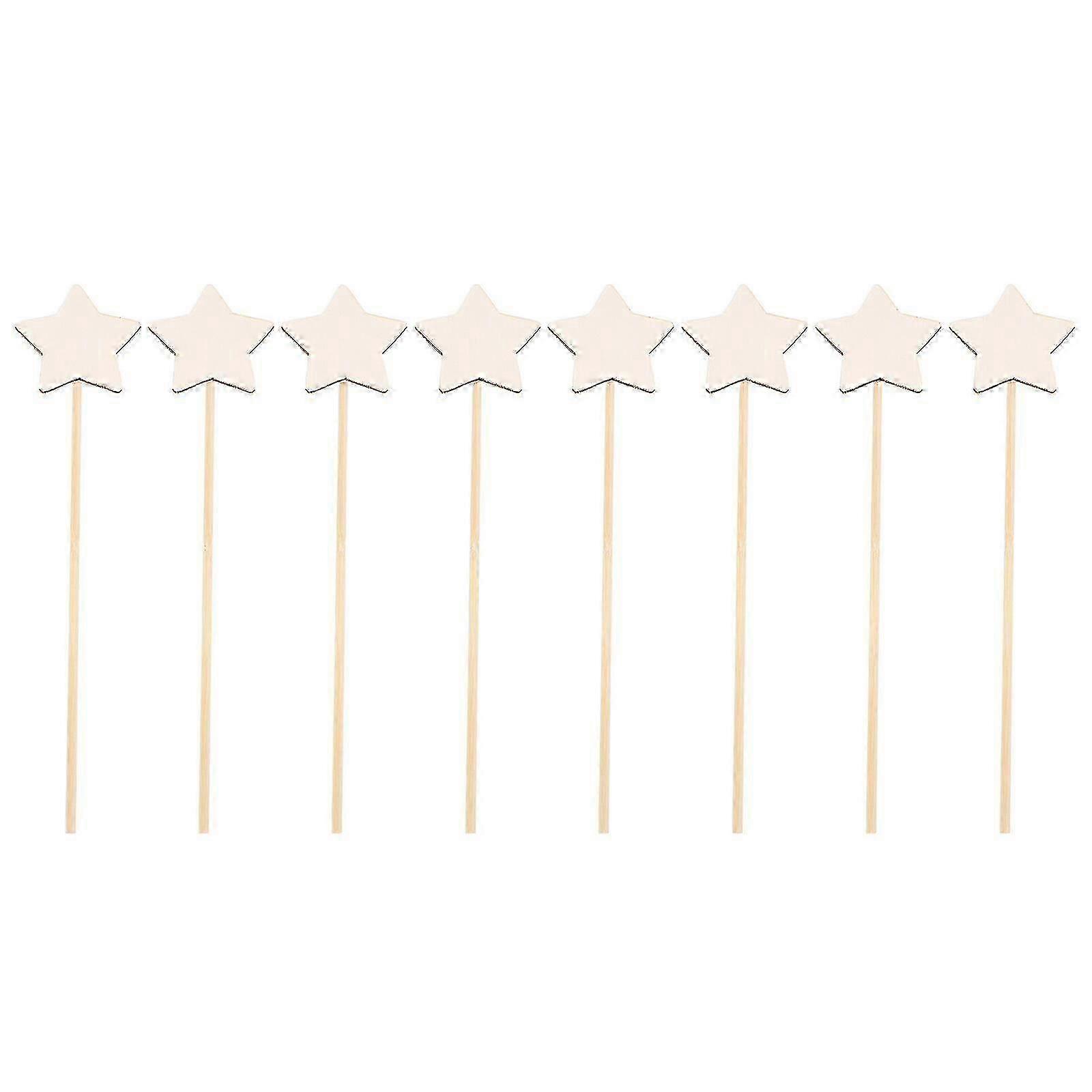 8個ダイフェアリーワンド手作り木製の妖精の杖スティックDIY絵画妖精の杖