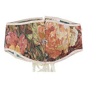 Retro Vintage Floral Impresso Feminino Sem Mangas Tops Espartilho Largo Cinto de Poliéster Mulheres Emagrecimento Moderno Multi Tamanho Espartilho S