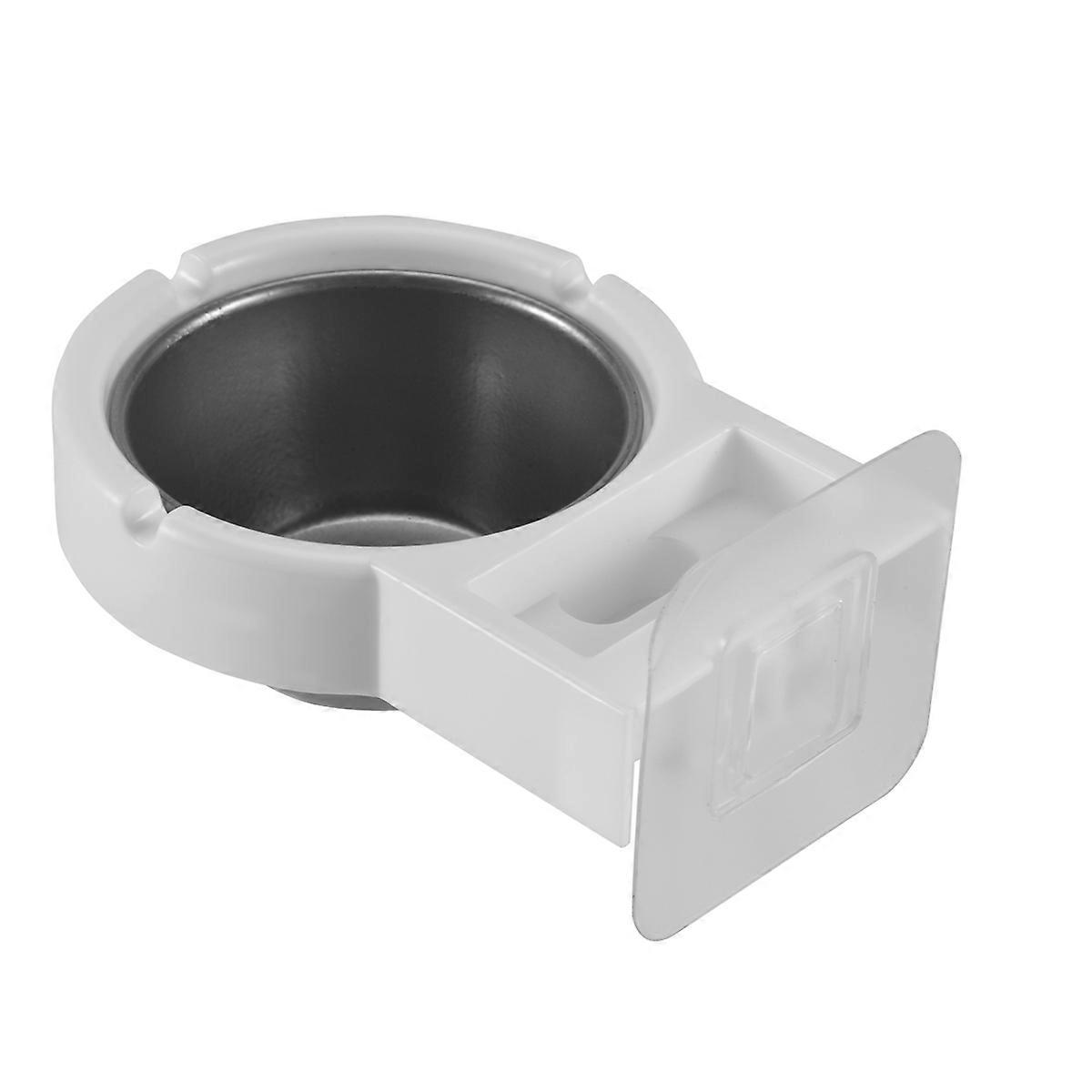 Portable Stainless Steel White Ashtray Home Living Room Office