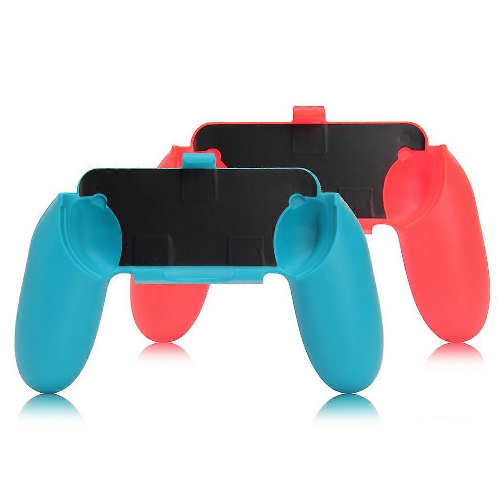 2Pcs Left+Right Controller Bracket Holder Handle Hand Grip for Case for Switch Controller Gamepad Handgrip Stand Accesso Red
