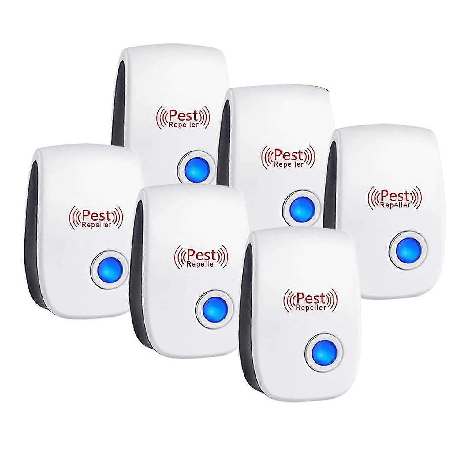 6 Pack Ultrasonic Pest Repeller Electronic Plug in Rodent Mouse Roach Bug Insect Repellent Indoor H