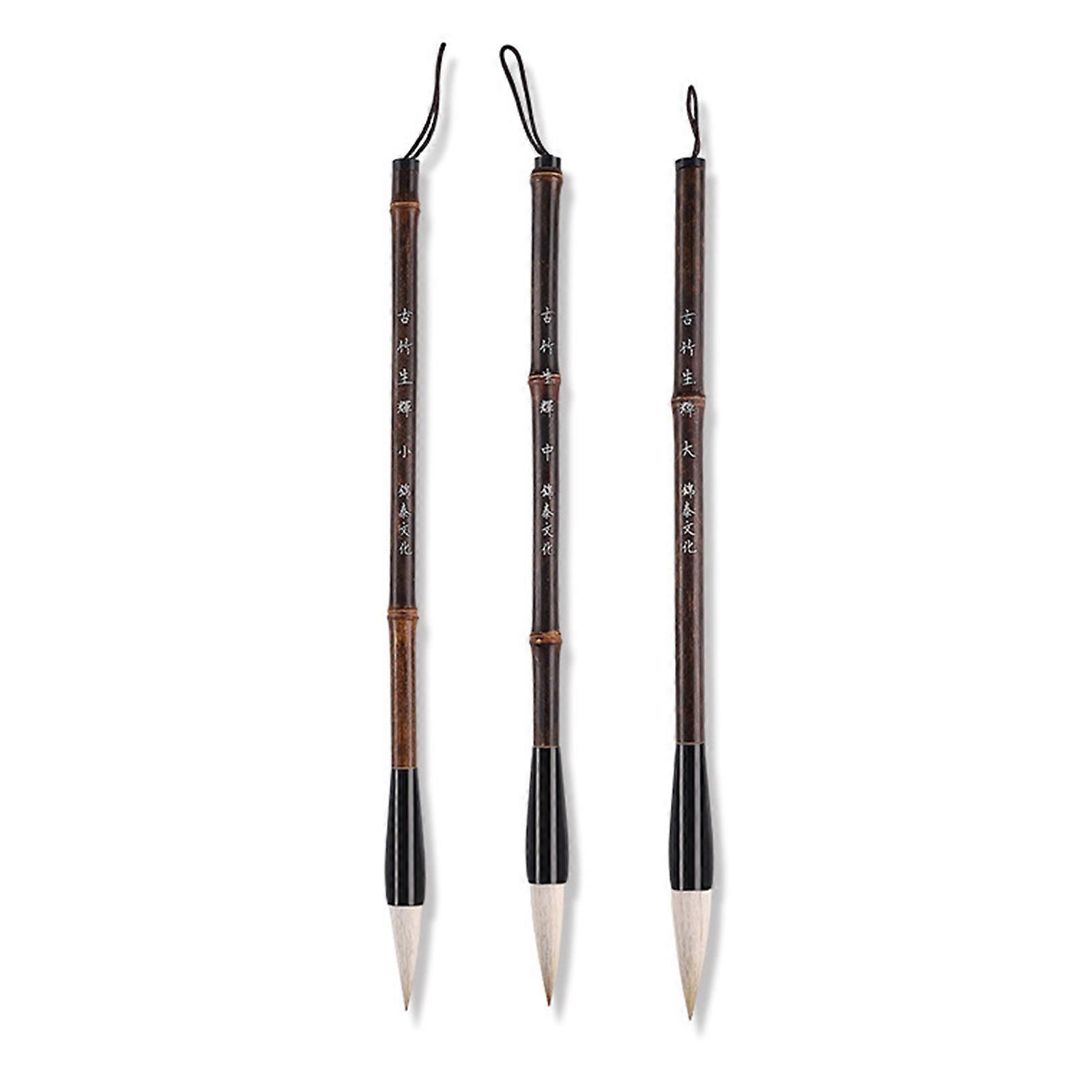 Beginner Chinese Brush Set Calligraphy Brush Pen Small Medium Large Fit for Kid Adult Ink Painting Calligraphy Gift 3Pcs