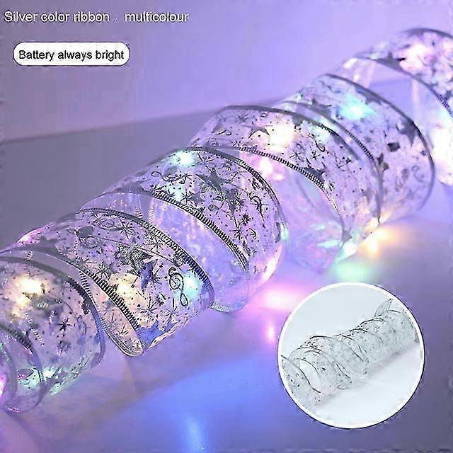 Ribbon Fairy Light Christmas Decoration Christmas Tree Ornaments For Home 2023 Xmas String Lights Navidad Natal New Year 2024