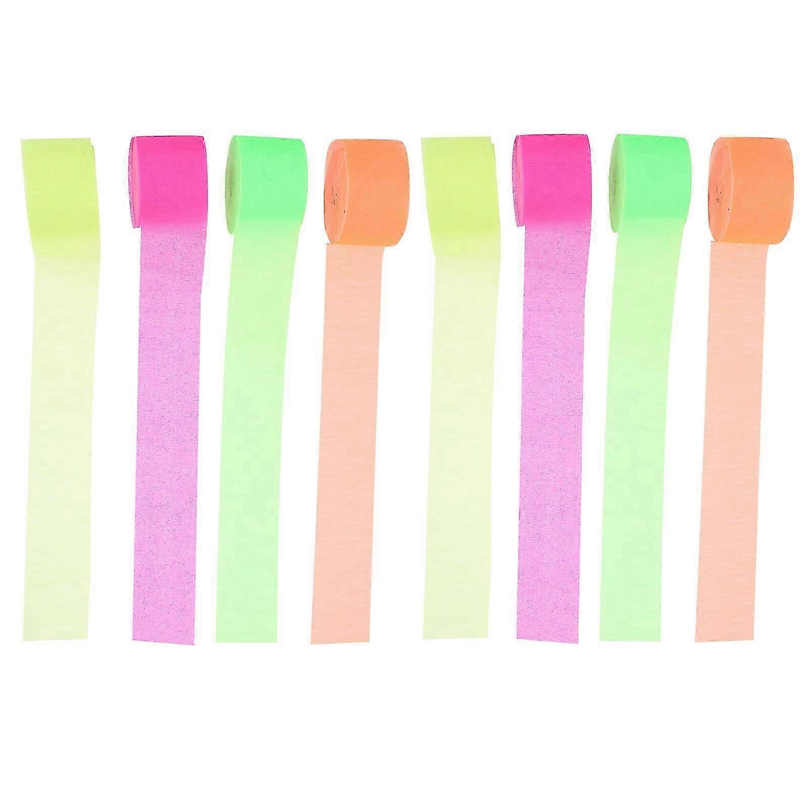 8 rolls of Crepe Paper Craft Streamers Wedding Ceremony Streamers Decorative Streamers