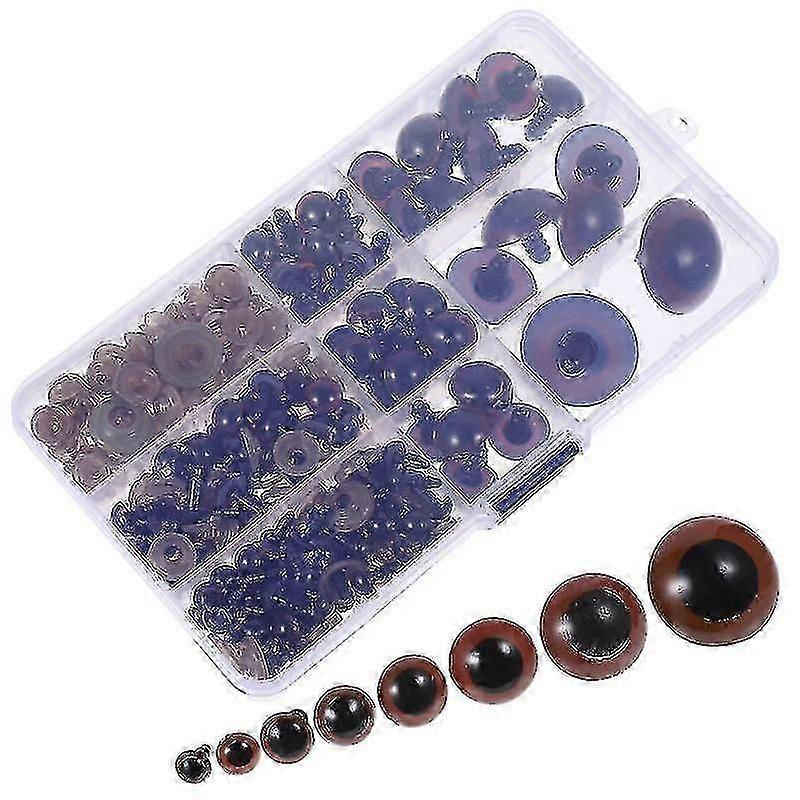 3X3x2.5cm Brown Toy Craft Kits 71 Pairs Brown Plastic Safety Eyes With Washers Doll Puppet Plush Toy