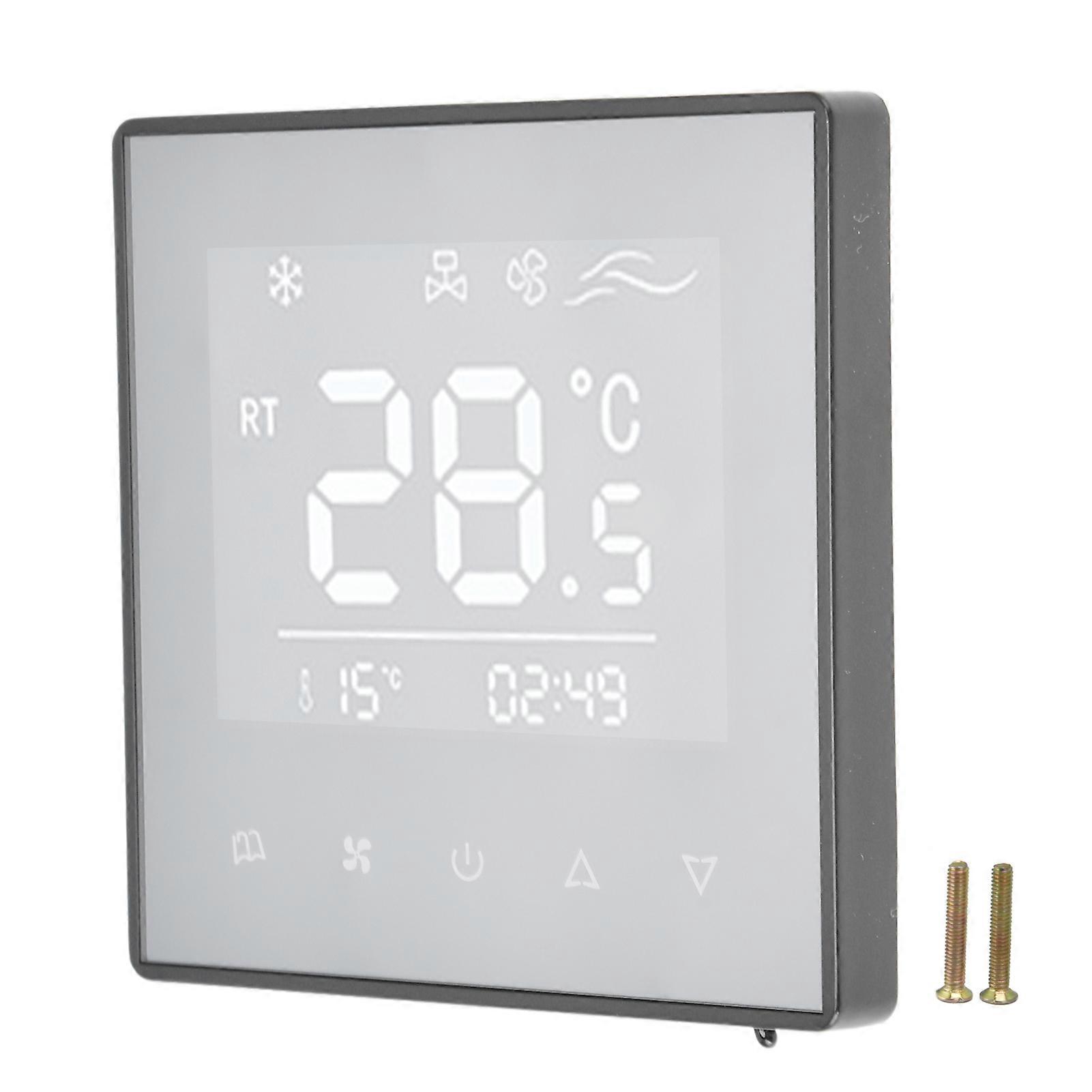 Digital Thermostat LCD Display Touchscreen Smart Air Conditioning Temperature Controller for Home Hotel AC220V