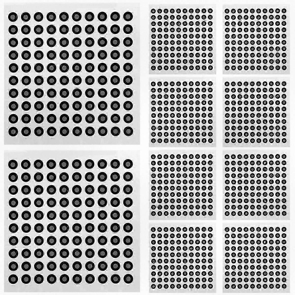 1000-Point 3D Scanning Targets for Handheld Scanners �C 6mm External & 3mm Internal Reflective Markers for Metal Surfaces