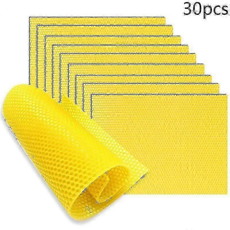 30pcs Beeswax Sheets for Candles Yellow