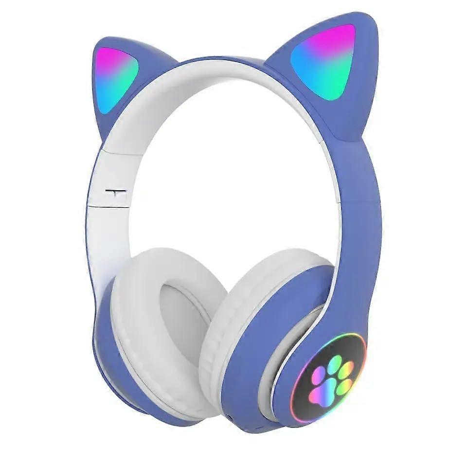 Wireless Bluetooth Headphones Over-Ear With Active Noise Cancelling 42 Hours Playtime HiFi Audio Pink And Blue