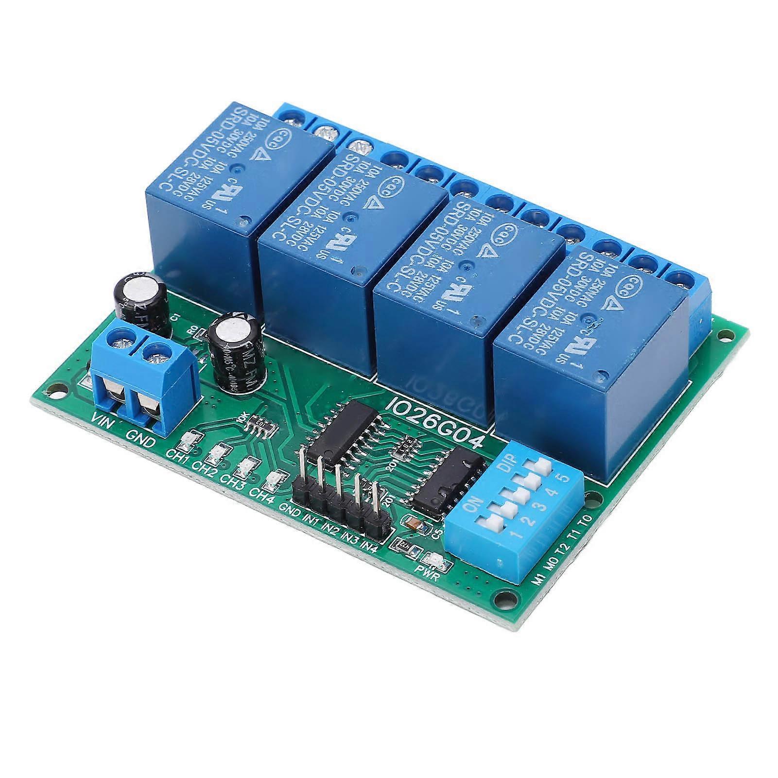 4-Channel DIP Relay Module DC 5V PCB Control Board Switch
