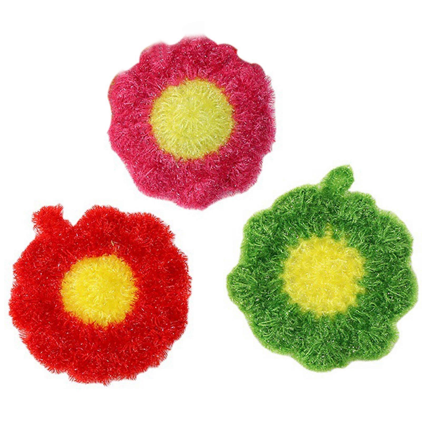 Acrylic Flower Shape Dish Towel Non-Scratch Kitchen Dish Scrubber