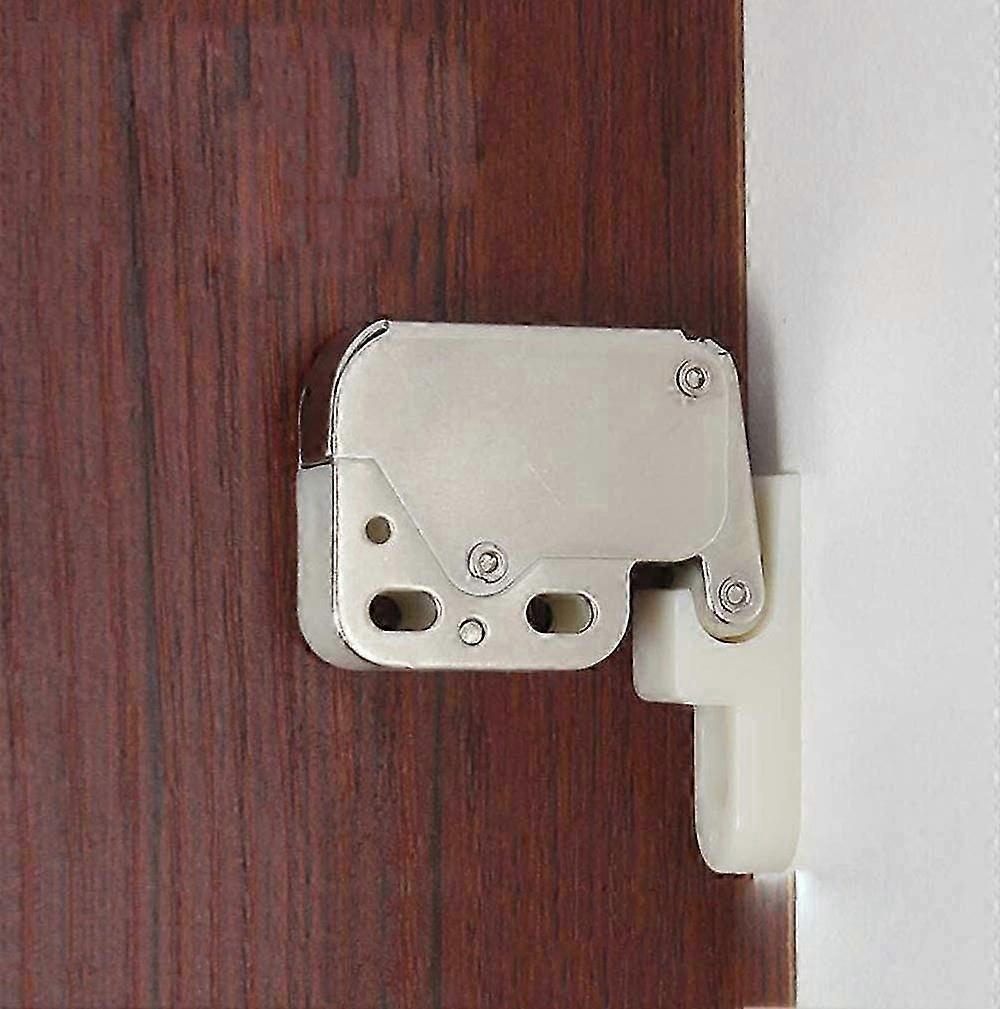 Set of 4 Push-In Touch Lock Mini Tip Latch Automatic Spring Pressure System Security Lock