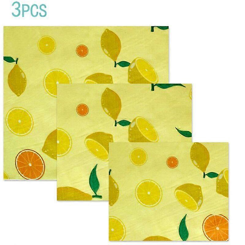 3 Piece Set Beeswax String Wax Paper, Reusable Beeswax Wipes Organic Beeswax Food Wrap Various Sizes for Washable Fruits, Vegetables and Bread