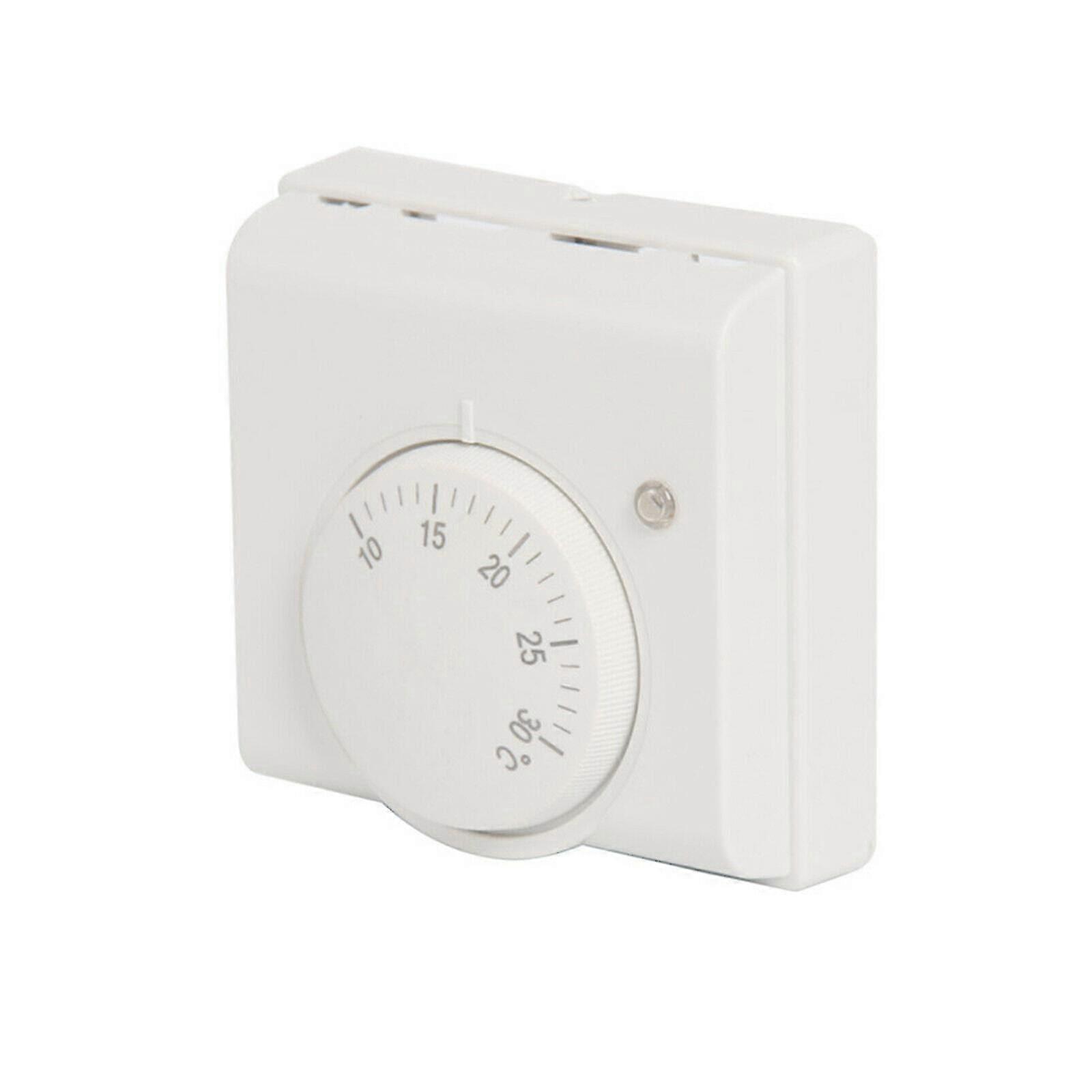 Home White Durable Central Heating Room Temp Replace Thermostat Mechanical Stat