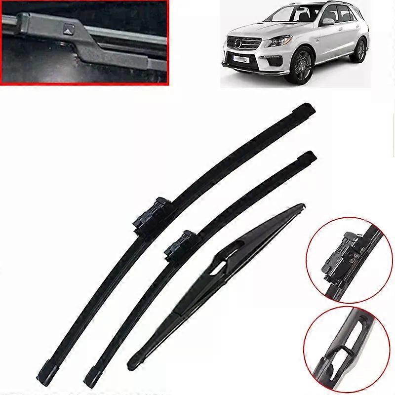 front & rear Windshield Windscreen Wiper Blades set For Mercedes-Benz M ML GLE Class ML350 ML400 ML550 ML63 W166 Window Wiper