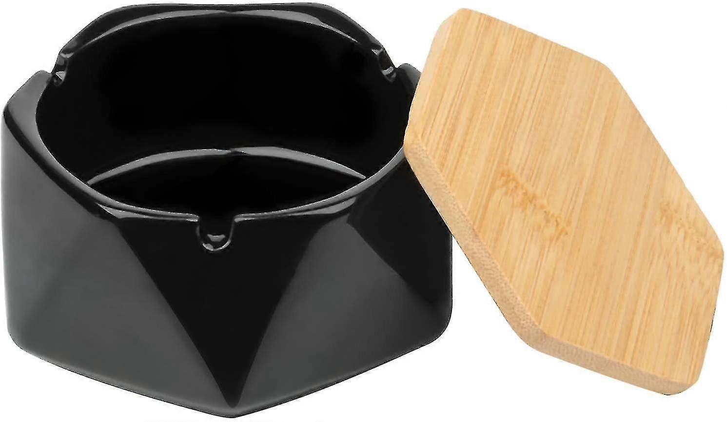 Ceramic Ashtray, Windproof Geometric Ceramic Ashtray, For Outdoor, Home, Office