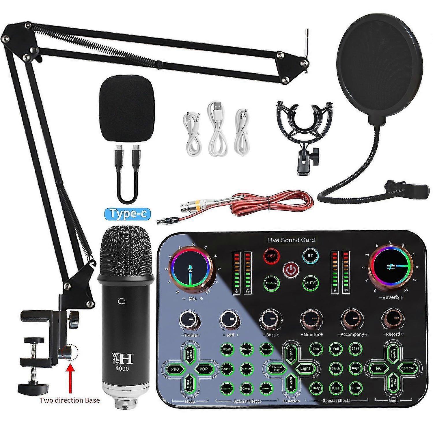 D style microphone computer recording capacitor wheat sound anchor equipment mobile phone live sound card
