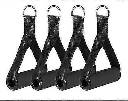 4 Pieces Resistance Band Handles Exercise Band Handles Replacement Fitness Strap Cable Machine Attachment Grips Pull Handles Resistance Bands For Resi