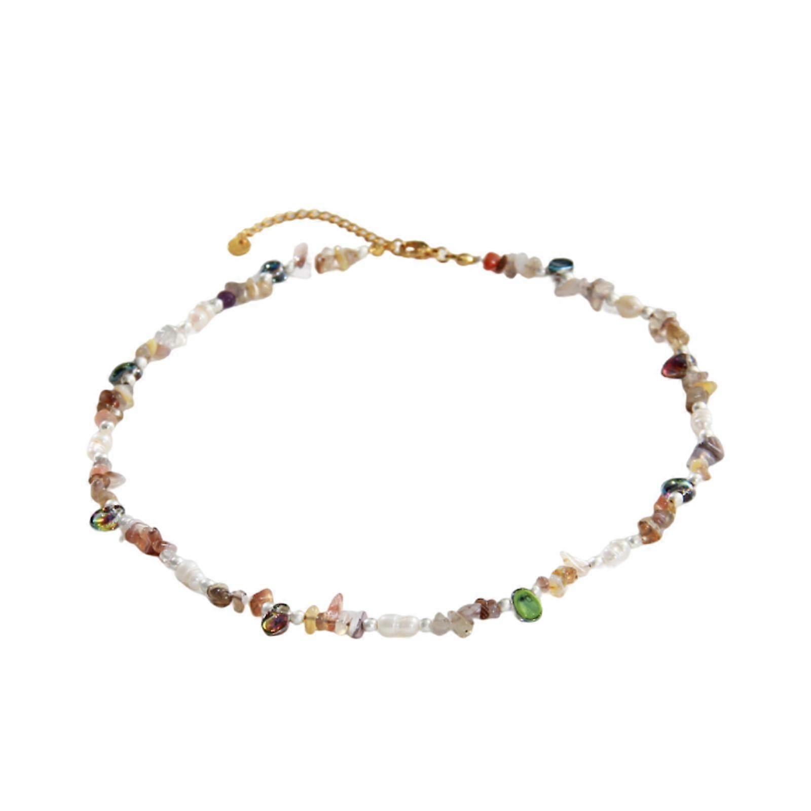 Steinperle Gemischte Perlenkette Leichtes Geburtstagsgeschenk Langlebig Handgemacht