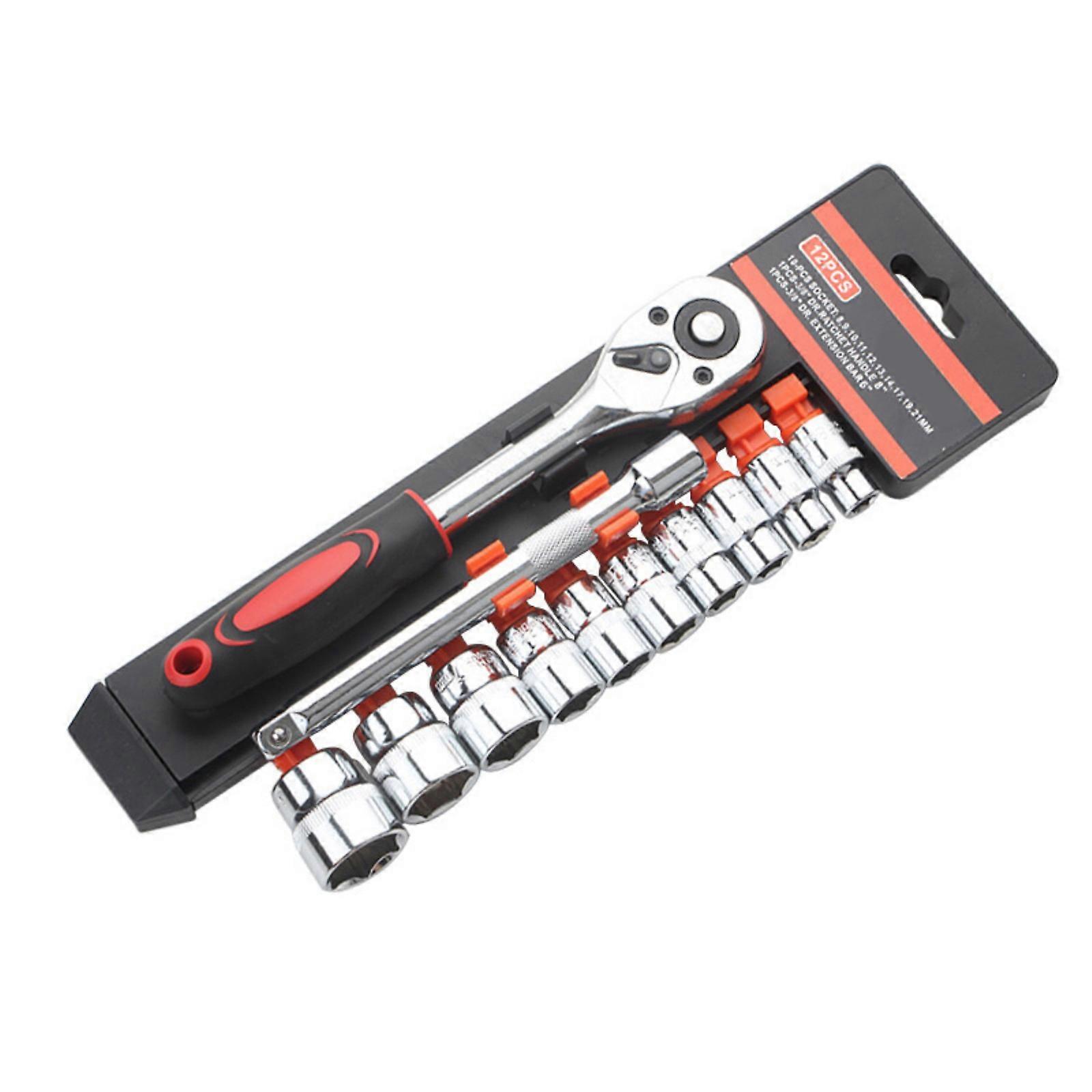 High Performances Ratchet Socket Wrench Set 3/8In and 1/4In Drive Hand Tool Perfect For Mechanics And DIY Enthusiasts