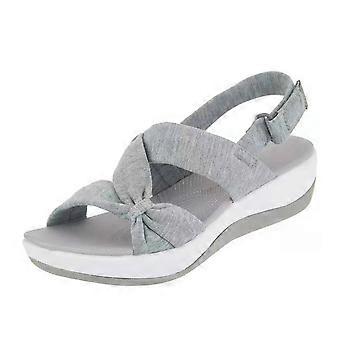 Grote maten mode sandalen voor vrouwen eenvoudige vis mond platform sandalen