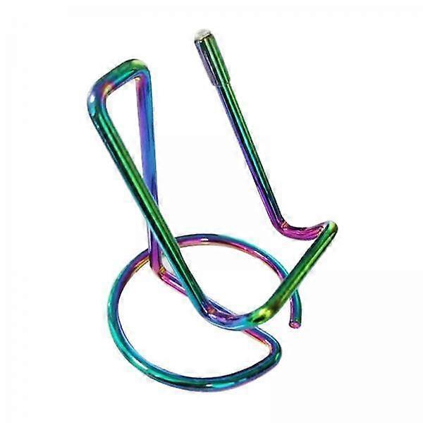 4xデスク用メタル名刺ホルダー、電話スタンド、エレガントなライン名刺