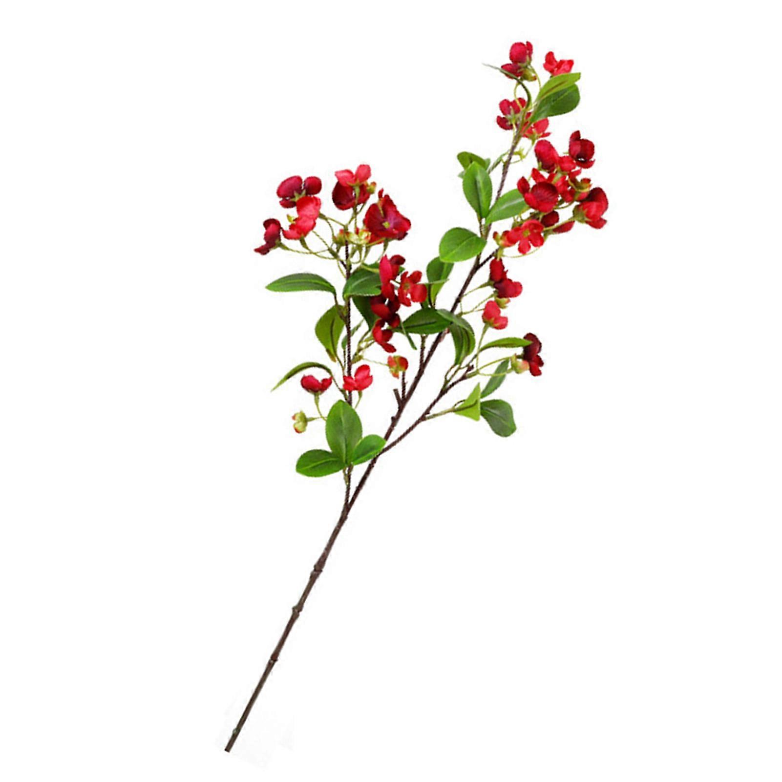 Artificial Red Hydrangea Flower 80cm Long Lasting Decor