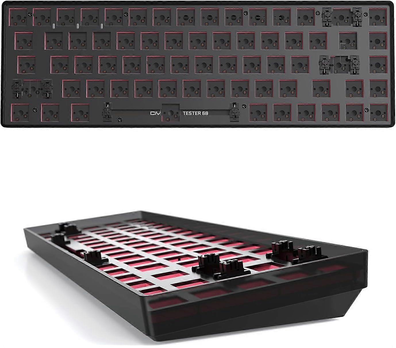 Hot Swap Keyboard Kit Bluetooth-compatible 5.0 Customized Keyboard (Black)