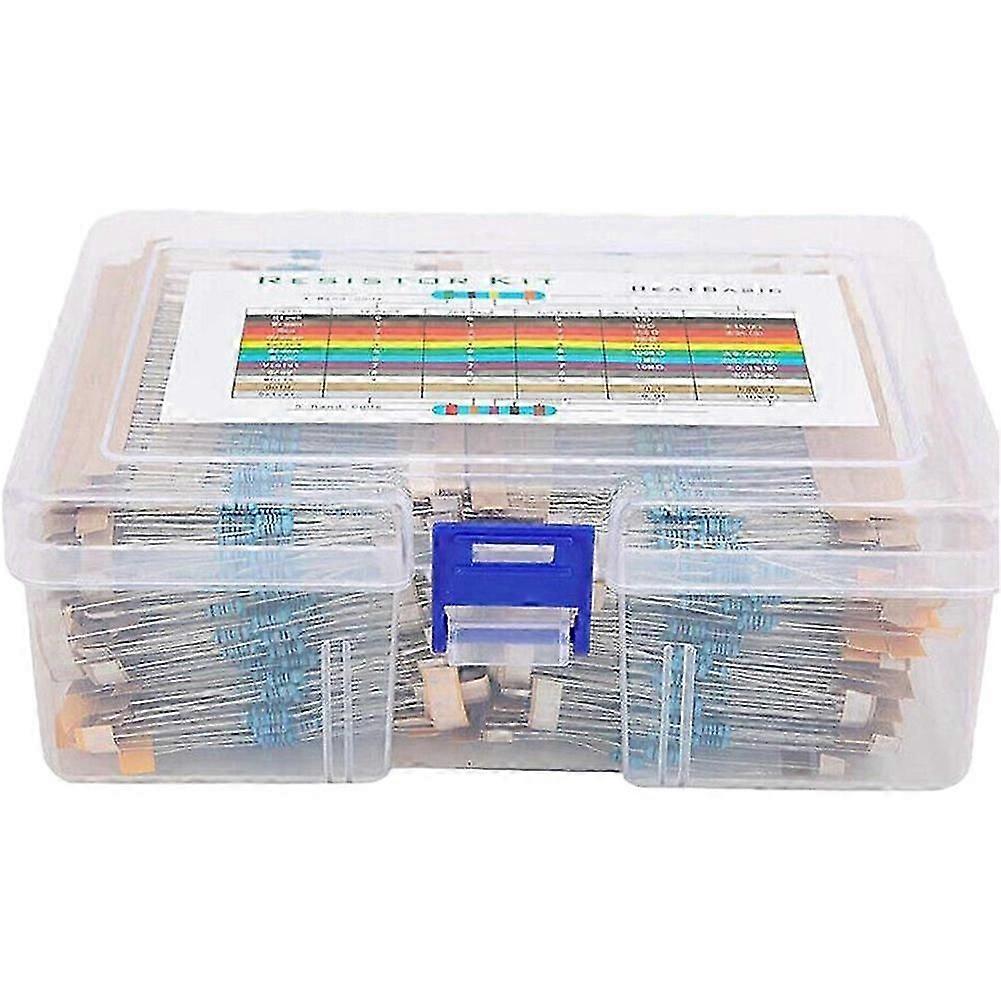 2600個130値1 / 4W 0.25W金属皮膜抵抗器セットヘビーデューティー品揃え抵抗DIYプロジェクト用品