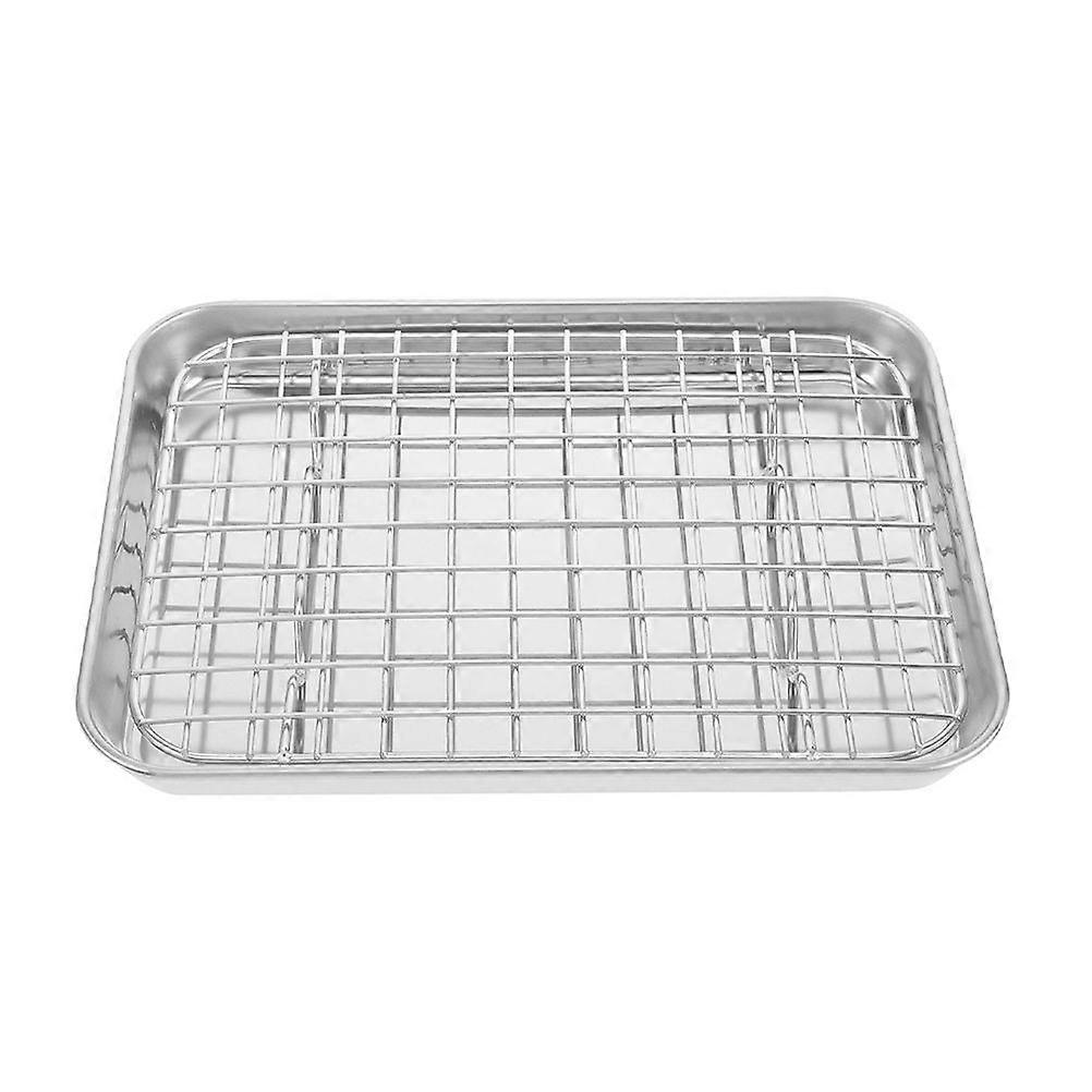 Rustfrit stål bageplade med rist metal bageplade til ovn