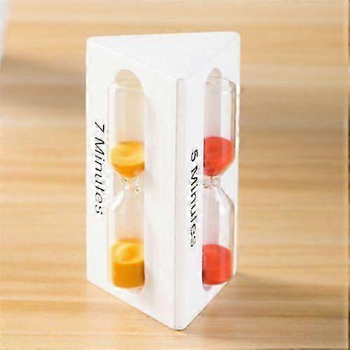 Hourglass Sand Clock 3/5/7 Minute Timer for Kitchen Exercise Decorative White